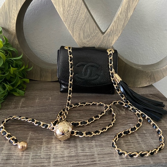🖤⚜️ Chanel Pearl Crush Style Mini Wallet Chain is Crossbody or Shoulder 🖤⚜️ - Picture 11 of 11